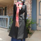 Custom Mary Poppins Costume Womans sizes 2-14 Black coat blue walking skirt Edwardian Blouse