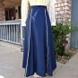 Custom Mary Poppins Costume Womans sizes 2-14 Black coat blue walking skirt Edwardian Blouse