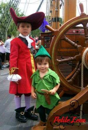 Pirate Captain Hook Custom Child Costume Red Coat Sizes 1-7