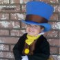 Jiminy Cricket Costume from Pinocchio with Wellington Style Top Hat green breeches tuxedo coat
