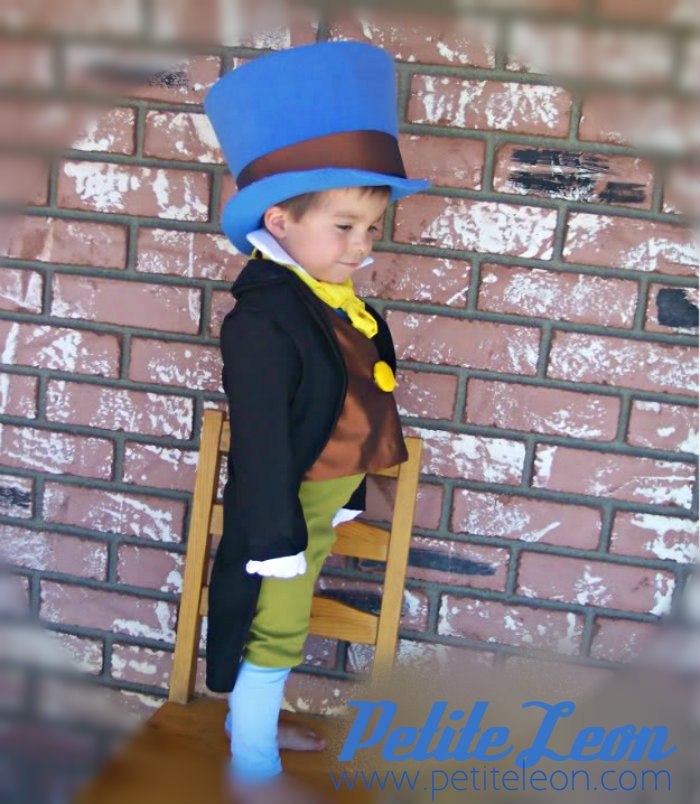 Jiminy Cricket Costume from Pinocchio with Wellington Style Top Hat