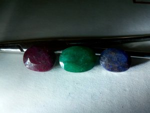 Emerald, Sapphire, and Ruby. Brazilian 31.25ctw