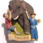Tourists feeding Elephant Quality 3D fridge Magnet