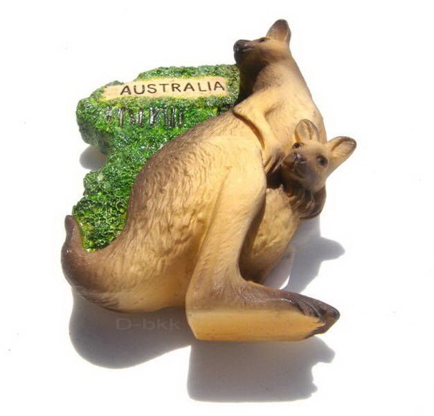 Kangaroo, Australia , High Quality Souvenir Resin 3d Fridge