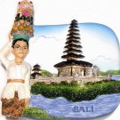 Pura Ulun Danu Bratan,The Temple on Lake Bratan Bedugul Bali, Indonesia, Quality Resin Fridge Magnet