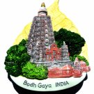 Bodh Gaya Mahabodhi Temple INDIA High Quality Resin 3D fridge  Magnet Hand Made Craft.