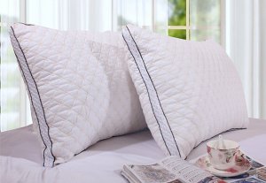 Free Shipping Silk Sleeping Pillow 29"x19" Cotton Fabrics 100% Polyester inside 1pc/bag