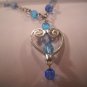 Blue heart necklace