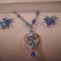 Blue heart necklace