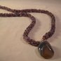 Purple agate on spiral rope