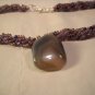 Purple agate on spiral rope