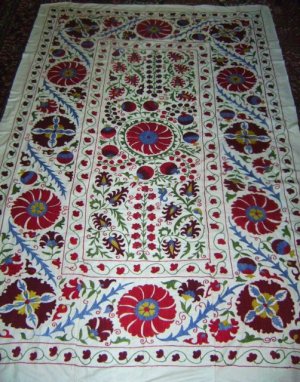Suzani HandCraft, Needle Art Wall Hanging, NeedleCraft Quilt, Embroidery Suzani