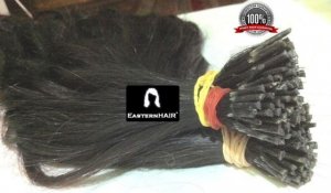 Keratin Black Hair Extension, Colored Black Human Hair Bonds, PreBonded Hair