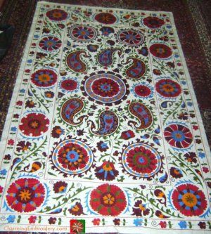 Suzani, Suzani BedSpread, Uzbek Suzani, Suzani Embroidery, Large Suzani Sheet