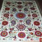 Needle Crafted Suzani Silk Embroidery, Tribal Ethniq Suzani Silk Embroidery