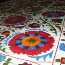 Beautiful Silk Hand Crafted Suzani, Suzani, Large Bed Spread, Large Couch Cover