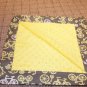 BABY BLANKET - Michael Miller Citron Gray Bicycles with Yellow Minky