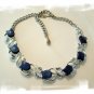 Vintage Blue Tulip Choker and Earrings Signed Star