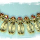 Gorgeous Egyptian Revival Rhinestone Choker Signed Lisner