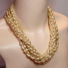 Beautiful Vintage Faux Pearl Torsade Signed Carolee