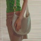 Vintage Whiting Davis Off White Mesh Sling Shoulder Bag