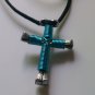 Disciple's Cross Necklace - Electric Blue