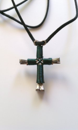 Disciple's Cross Necklace - Forest Green