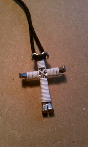 Disciple's Cross Necklace - White