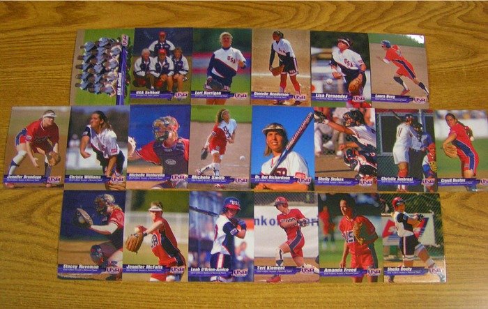 2000 USA WOMEN'S NATIONAL SOFTBALL CARDS - OLYMPIC GOLD