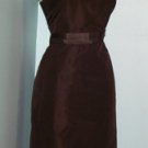 JCrew Silk Dress Audrey Hepburn Chocolate Strapless Sheath  size 10