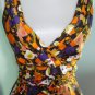 Floral Silk Dress Monet Watercolor Print size 8
