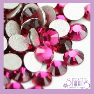 1440pcs Rhinestones crystal flat backs - 3mm 12ss FUCHSIA (Purple Red)
