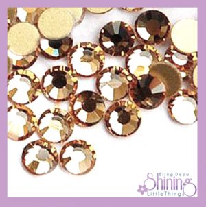 1440pcs Flat back Crystal Rhinestones wholesales - SS12 3.0mm Champaign (Light Colorado Topaz)