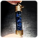 10 ct. Natural Rough Blue Sapphire Gold Pendant Charms, AMULET