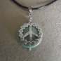 handmade- choker style cord with peace sign pendant