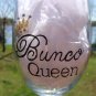 Bunco Queen Hand Painted Wine Glass
