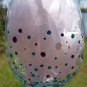 Purple White Green Dots Colorful Hand Painted Wine Glass