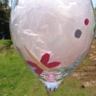 Dragonflies Pink Blue Green Hand Painted Wine Glass