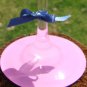 Dragonflies Pink Blue Green Hand Painted Wine Glass