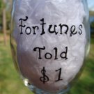 Fortunes Told $1 Hand Painted Wine Glass