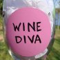 Wine Diva Hand Painted Wine Glass
