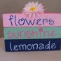 Flowers Sunshine Lemonade Wood Stackers