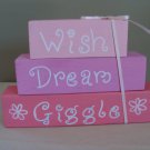 Wish Dream Giggle Wood Stackers
