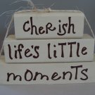 Cherish Life's Little Moments Wood Stackers