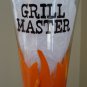 Grill Master Flames Hand Painted Pilsner Beer Glass