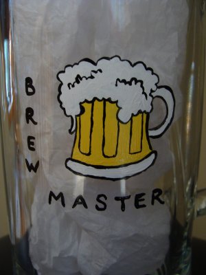 hand painted beer glasses