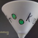 Crooked Hand Painted Martini Glass