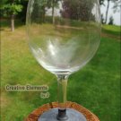 Chalkboard Hand Painted Wine Glass