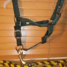 New Green Nylon Horse Halter With Attached Nylon Lead