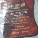 Milepost Quilted Leg Wraps - 16" x 30" - Pair / Horse Tack Lot